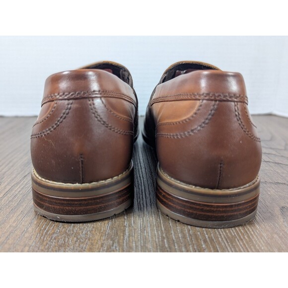 Rockport Total Motion Office Penny Loafers Mens 7 Carmel Brown Slip On Dress